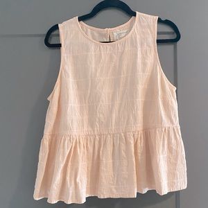 Current/Elliot blush pink peplum tank